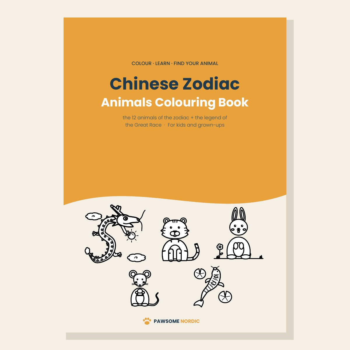 Chinese Zodiac Animals Colouring Book (PDF)